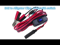 SAE a Alligator Clip Cable con el interruptor