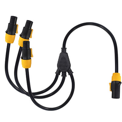 Nac3fca Indoor y Outdoor 20A True1 Male To 3 Female Y Splitter PowerCON Cable 1m-10m de longitud