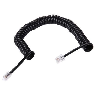 Línea telefónica de 16 MHz Cable de teléfono enrollado Cordón de teléfono 24/26/28/30AWG
