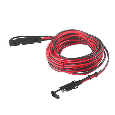 Panel de conector a prueba de intemperie de SAE a SAE Montaje de cable 16AWG para generador solar enchufe cargador de batería de puerto lateral