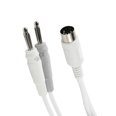 5-Pin 180° DIN Femenino a doble Banana Plug Cable conjunto para pruebas de audio o equipo de suministro de energía Cordón de señal blindado