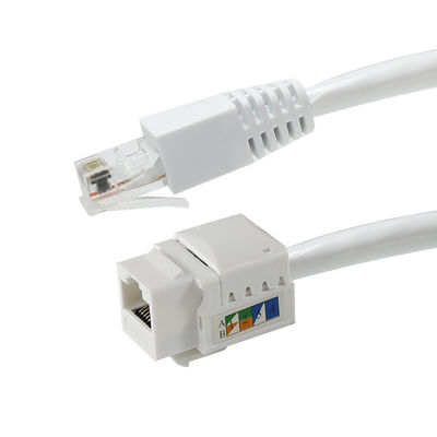 Acoplador en línea Keystone RJ45 Cat6 sin herramientas Hembra a Hembra para paneles de conexión Ethernet o placas de pared Adaptador de red LAN 8P8C