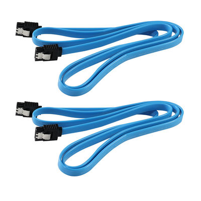 Cable de datos SATA 3.0 de ángulo recto/derecho con llave de bloqueo para conexión HDD/SSD/ODD 6Gbps, 3ft/5ft/6ft
