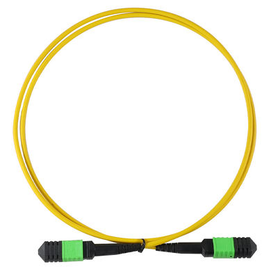 LC APC Cordón de parche de fibra óptica de modo único OS2 chaqueta verde