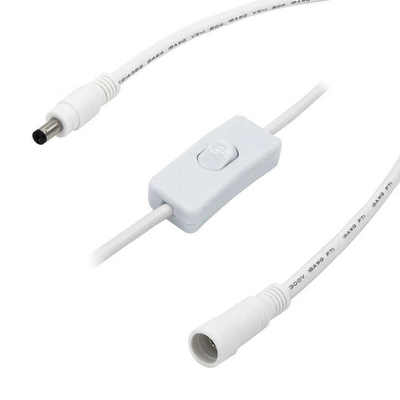 Cable de alimentación de corriente continua con interruptor de rocker en línea 303 5.5x2.1 mm