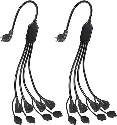 NEMA 5-15P a 2/4-Way Cordón de separación de corriente de salida de EE.UU. - 125V AC Y cable de extensión para el hogar, la oficina, el banco de trabajo, el cargador