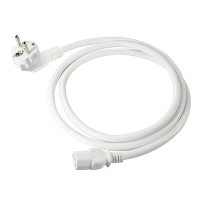 Cable de alimentación EU de 3 clavijas a IEC C13 - Cable de alimentación europeo para computadora, monitor, impresora, adaptador, 250V 10A