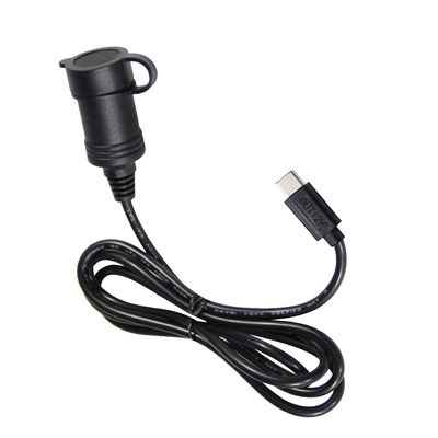 Enchufe para encendedor de cigarrillos de automóviles de 12V a adaptador de alimentación USB-C Convertidor de toma de corriente continua con puerto tipo-C para teléfono tableta GPS Dash Cam