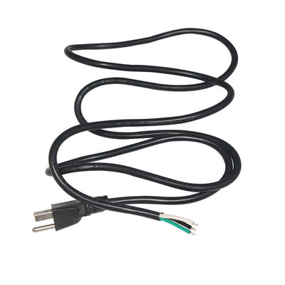 Usa NEMA 5-15P para reemplazo despojado Cordón de alimentación de extremo abierto con nosotros Conector masculino 18Awg