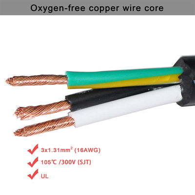 IEC5 extremo femenino de 3 puntas del cable de alimentación eléctrica CA 14AWG NEMA 5-15P enchufe a la toma de IEC 320 C5
