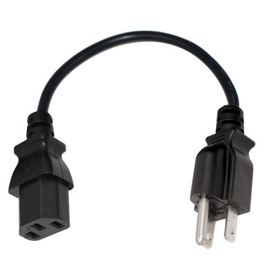 NEMA 5-15P a IEC C13 Cordón de alimentación universal 10A 250V UL Certificado para computadoras/servidores/equipos médicos