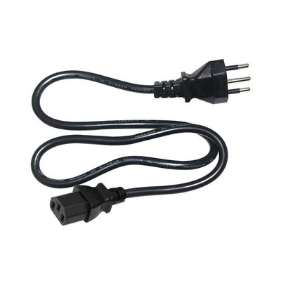 Conector IEC C13 Cordón de alimentación brasileño Brasil Cable de alimentación de 3 pines 100v-240v