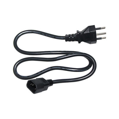 Conector IEC C13 Cordón de alimentación brasileño Brasil Cable de alimentación de 3 pines 100v-240v