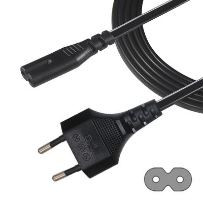 VDE aprobó el cable de alimentación eléctrica para computadoras portátiles con enchufe EU 2PIN y C7 C8 de la CEI