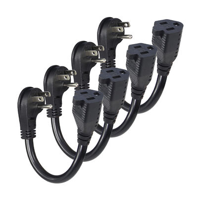 US 5-15p a Nema 5-15r Conector femenino de cable de alimentación eléctrica para PC 1FT 2FT