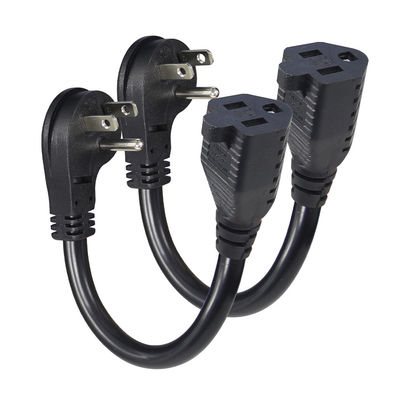 US 5-15p a Nema 5-15r Conector femenino de cable de alimentación eléctrica para PC 1FT 2FT
