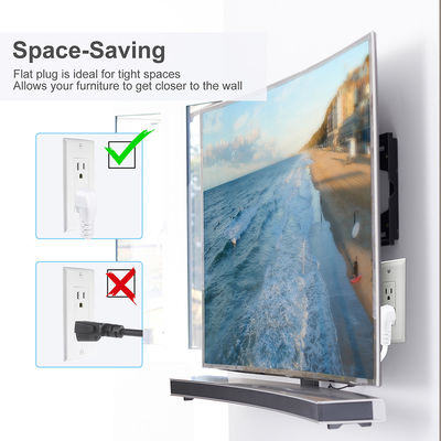 Cable de alimentación NEMA 5-15P a 5-15R, 1 pie, 2 pies, para fuente de alimentación de PC