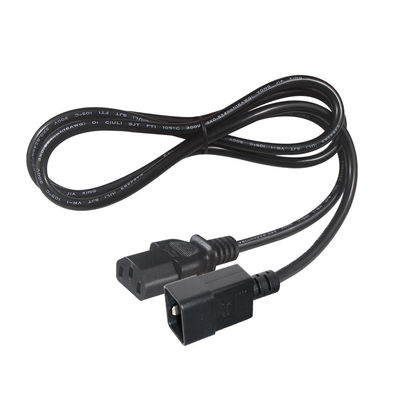 10A IEC extremo femenino C20 a C13 Cordón de alimentación eléctrica VDE 2 Ft Cordón de extensión negro
