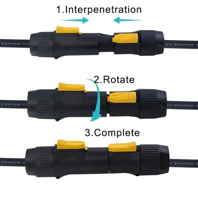 Cable PowerCon True1 masculino a femenino 20A para seguridad y seguridad para la luz del escenario