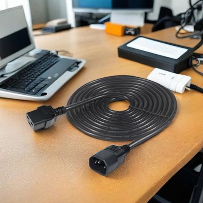 Cable de alimentación IEC C19 a C14, 16AWG, 250V, 1.8m para equipos industriales