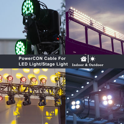 SJT SJTW Extensión de cable 3Pin USA Cordón de alimentación 3M con conector US a PowerCON