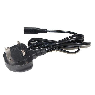 Conductor de cobre puro 1.5m Negro Figura 8 Cordón de alimentación IEC C7 Reino Unido Cable de alimentación