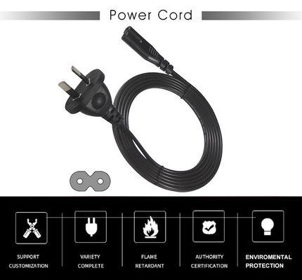 2.5A 250V C7 Plug Aus Saa Cordón de alimentación India Socket 16Amp Cable de alimentación de Australia