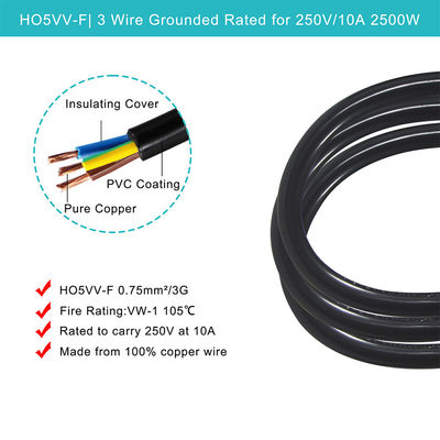 240V 3 Prong IEC 320 C14 Cordón de alimentación eléctrica para una conexión de televisión sin problemas en Australia