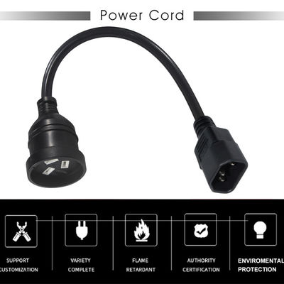 240V 3 Prong IEC 320 C14 Cordón de alimentación eléctrica para una conexión de televisión sin problemas en Australia