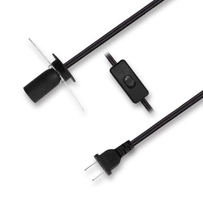NEMA 1-15P Cordón de alimentación con porta bombillas E27 y interruptor de atenuador