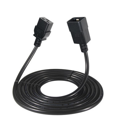 Chaqueta de PVC 3Pin Plug C19 C20 Cordón de alimentación eléctrica