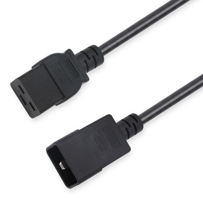 Chaqueta de PVC 3Pin Plug C19 C20 Cordón de alimentación eléctrica