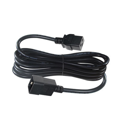 Chaqueta de PVC 3Pin Plug C19 C20 Cordón de alimentación eléctrica