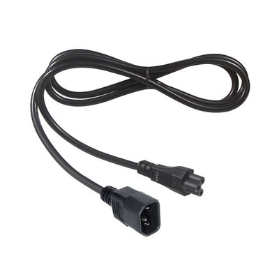 1Ft C14 Cable de alimentación universal para computadoras portátiles con cable de extensión de extremo femenino IEC C5