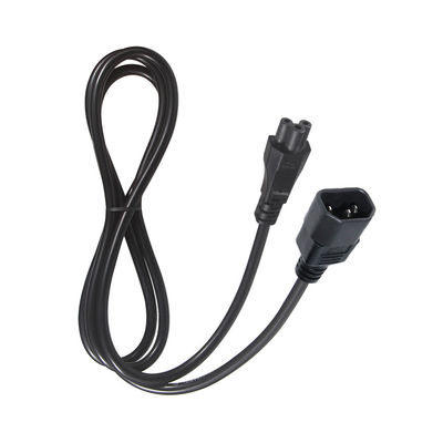 1Ft C14 Cable de alimentación universal para computadoras portátiles con cable de extensión de extremo femenino IEC C5