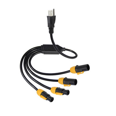 El conector estándar 515P Sjow 16Awg True1 4 X Nac3fca Powercon Ac Nema Cordón de alimentación