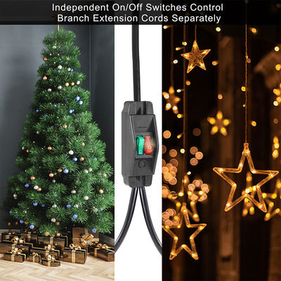 15A/125V enchufe plano en línea 1 línea principal 2 Sub Nema 515P 3Pin Y tipo splitter cable de alimentación con interruptor