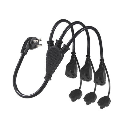 Certificado de los EE.UU. 6Ft 3 Pin Plug 515P a 3 Way Nema 515R Ac Cordón de Extensión de tres puntas de salida Splitter