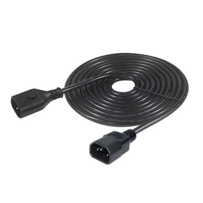 OEM 1.5M Cable de alimentación eléctrica AC de computadora IEC C14 enchufe a conectores femeninos IEC C13
