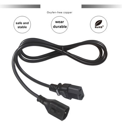 OEM 1.5M Cable de alimentación eléctrica AC de computadora IEC C14 enchufe a conectores femeninos IEC C13
