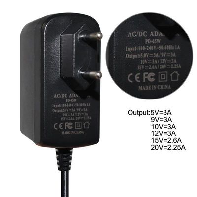 Chaqueta de PVC 18W 36W 12V Adaptador USB-C 9V 3A 5V 3A de fuente de alimentación portátil tipo c cargador