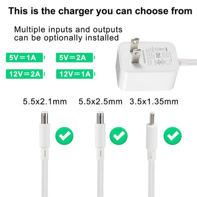 OEM/ODM Puede ser América Enchufe Adaptador de fuente de alimentación USB Adaptador de conmutación 12V Tipo C Cargador rápido 5V 2A