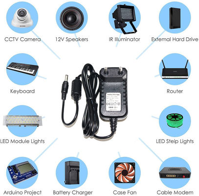 1A Adaptador DVR ajustable de 3-12V DC 12V 2A Salida Adaptador de energía de conmutación AC-DC para CCTV