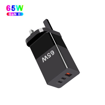 Cargador de carga rápida de tipo C de 65W con tres puertos y tecnología A 2C