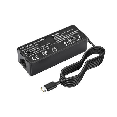 Adaptador de alimentación de escritorio de 65W Cargador de computadora con cable de carga de tipo C Entrada 100V-240V