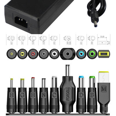 Adaptador de fuente de alimentación de escritorio universal de 60W. 1.8M de salida única. Certificado CE/FCC para portátiles.