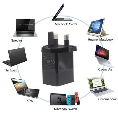 Cargador de pared USB de 45W tipo-C Reino Unido 65W 30W Cargador de viaje rápido Pcba Gan Australia