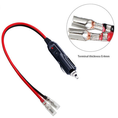Fusible 15A con luz LED para automóviles, encendedor de cigarrillos, cable de extensión de extremo