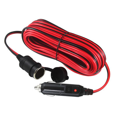 Cable de extensión del encendedor de cigarrillos de coche de 12V de hombre a mujer