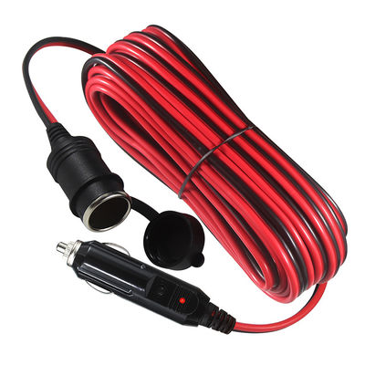 Cable de extensión del encendedor de cigarrillos de coche de 12V de hombre a mujer